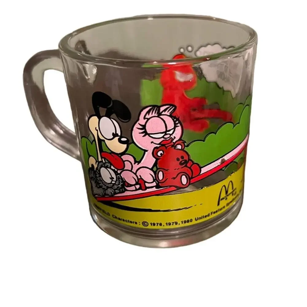 McDonald's Garfield  Clear Glass Mug 1978-1980